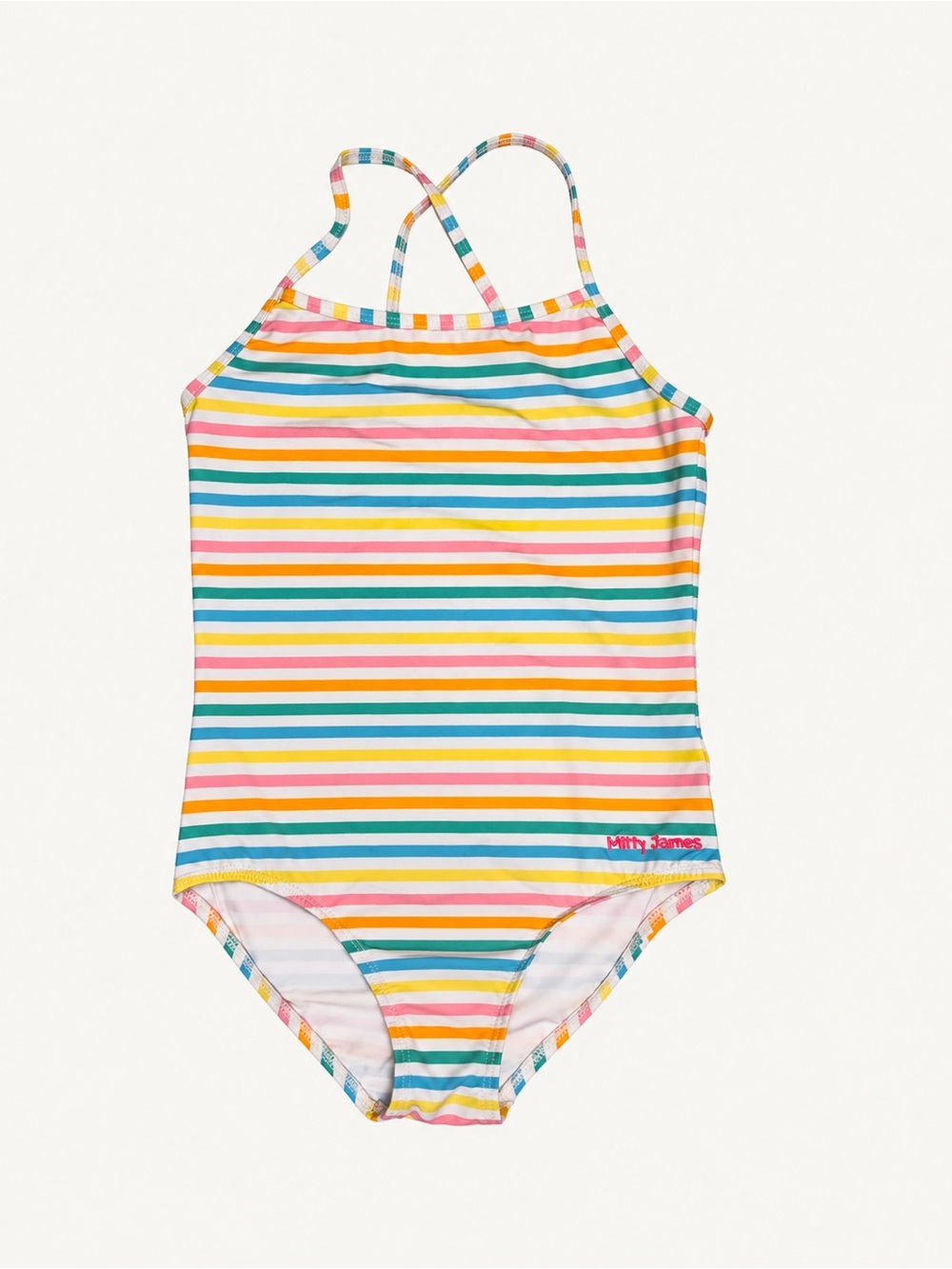 Girls' Multicolor Stripe One-Piece Swimsuit